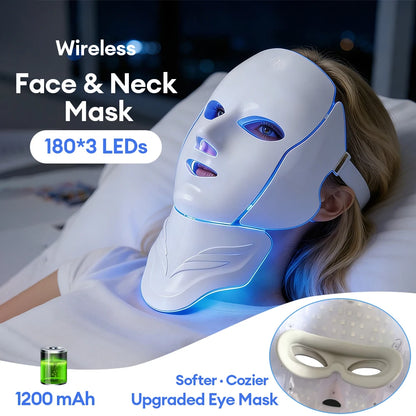 Maschere Facciali LED | Maschera Ringiovanente Senza Fili con 7 Colori | Trattamento Anti-Aging per una Pelle Sana e Luminoso 0