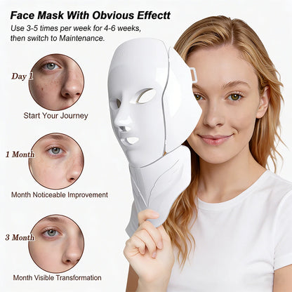 Maschere Facciali LED | Maschera Ringiovanente Senza Fili con 7 Colori | Trattamento Anti-Aging per una Pelle Sana e Luminoso 3