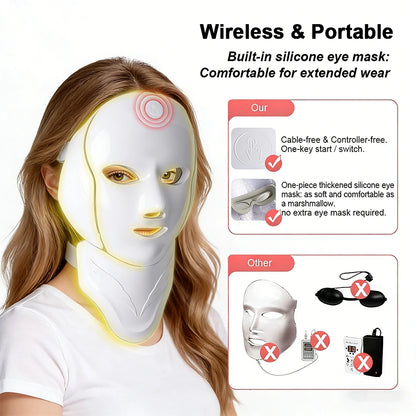 Maschere Facciali LED | Maschera Ringiovanente Senza Fili con 7 Colori | Trattamento Anti-Aging per una Pelle Sana e Luminoso 4