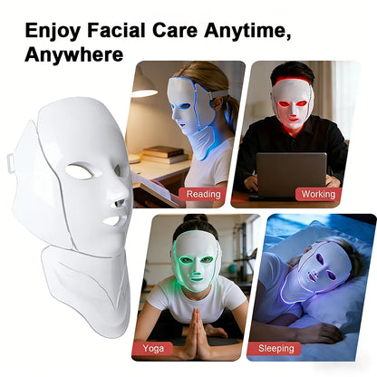 Maschere Facciali LED | Maschera Ringiovanente Senza Fili con 7 Colori | Trattamento Anti-Aging per una Pelle Sana e Luminoso 5