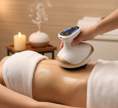 Masseur électrique 3 en 1 avec ventouses et gua sha | Traitement anticellulite pour une tonification efficace