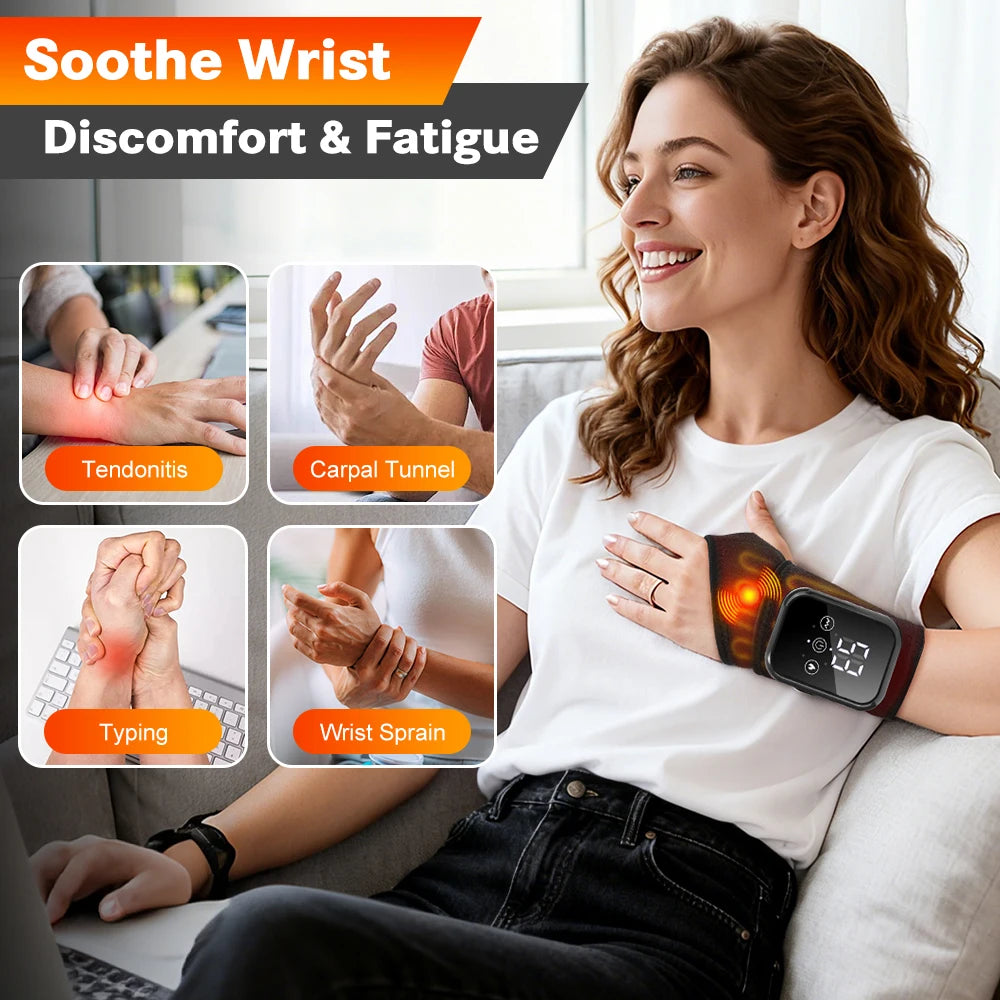 Massaggiatore Elettrico per Polso con Calore e Vibrazione - Comfort Personalizzato per Rilassamento Totale 7