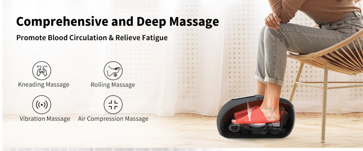 Massaggiatore Plantare Shiatsu | Massaggiatore Piedi con Funzione Riscaldante per Rilassamento Completo 4