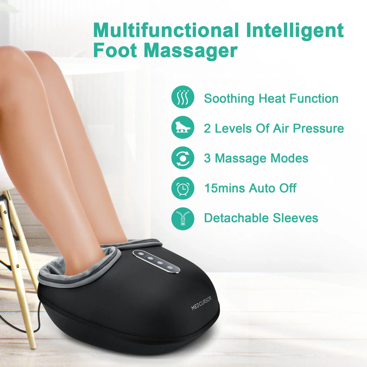Massaggiatore Plantare Shiatsu | Massaggiatore Piedi con Funzione Riscaldante per Rilassamento Completo 6