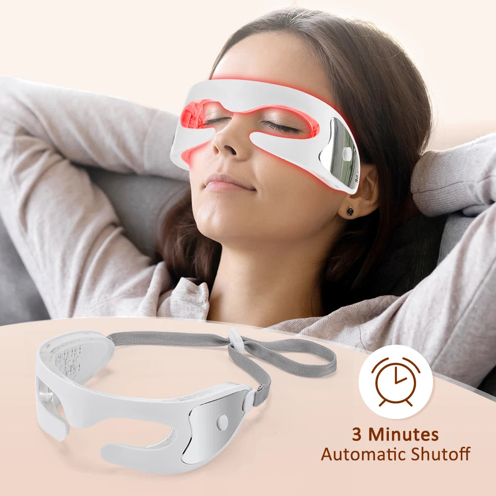 Massaggiatore per Occhi 3D | Dispositivo Vibrazionale con LED per Alleviare l'Affaticamento Oculare | Design Ergonomico per Comfort e Relax 0