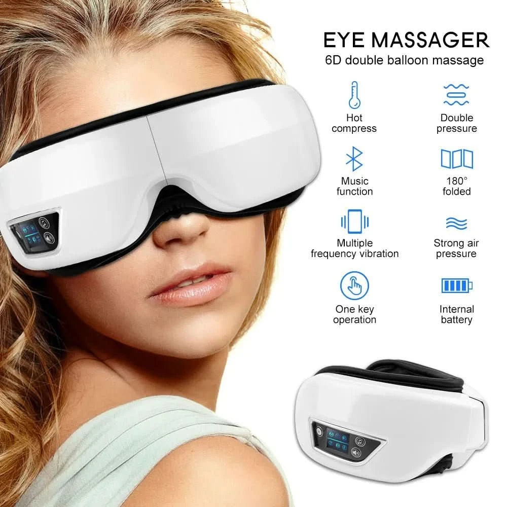 Massaggiatore per Occhi Smart 6D con Calore e Vibrazioni | Design Pieghevole per Relax Totale 2