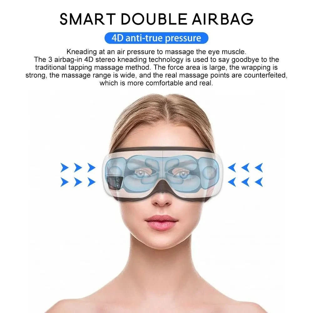 Massaggiatore per Occhi Smart 6D con Calore e Vibrazioni | Design Pieghevole per Relax Totale 3