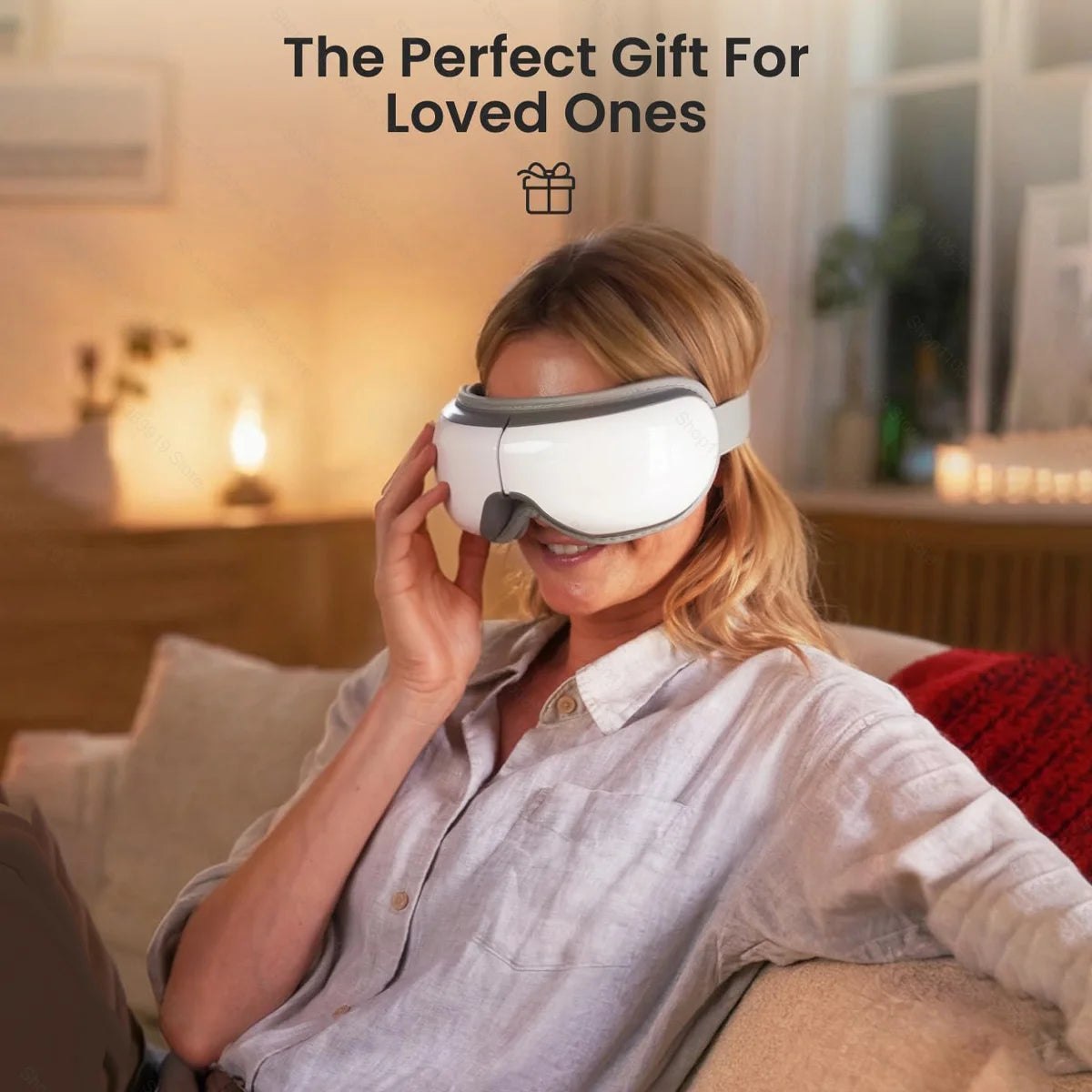 Massaggiatore per Occhi | Maschera Bluetooth con Vibrazione e Riscaldamento | Rilassamento e Comfort per Alleviare l'Affaticamento Visivo 1