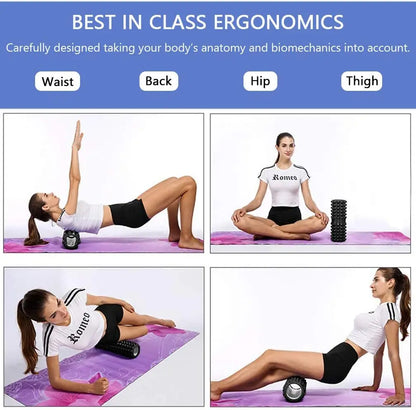 Massaggio Profondo | Set 5 in 1 con Sfera, Bastone e Rullo per Esercizi di Fitness e Recupero Muscolare 2