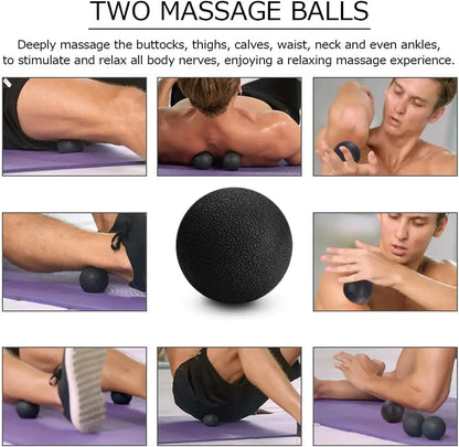 Massaggio Profondo | Set 5 in 1 con Sfera, Bastone e Rullo per Esercizi di Fitness e Recupero Muscolare 4