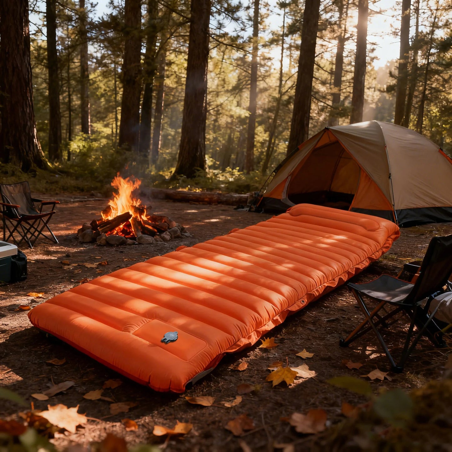 Extra Thick Camping Mat | 4-Inch Self-Inflating Pad for Comfort and Versatility