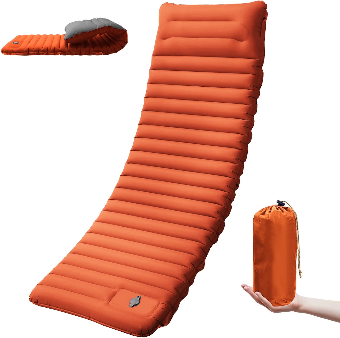 Extra Thick Camping Mat | 4-Inch Self-Inflating Pad for Comfort and Versatility