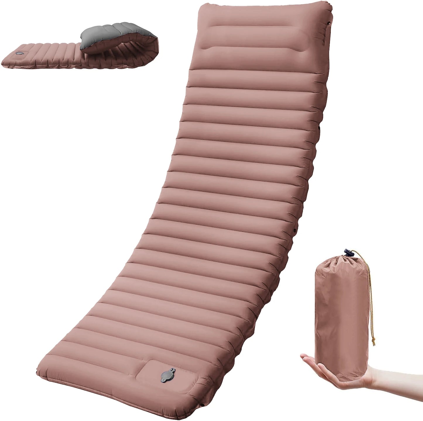 Extra Thick Camping Mat | 4-Inch Self-Inflating Pad for Comfort and Versatility