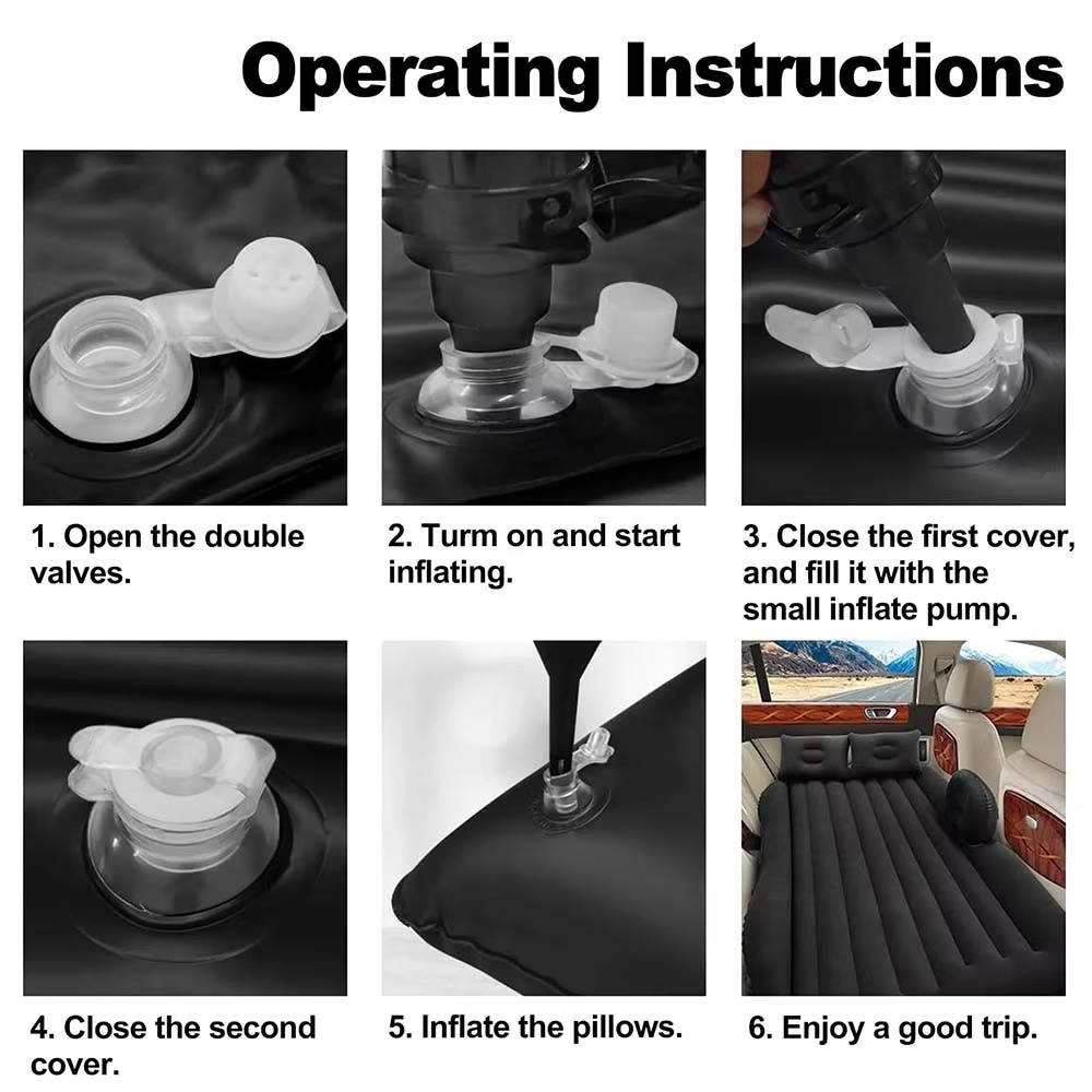 Car Air Mattress | Quick Inflation and Split Design | Optimal Comfort for Travel and Camping