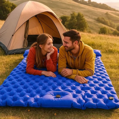 Ultralight Double Self-Inflating Trekking Mattress with Extra Wide Design | Ideal Comfort for Camping and Hiking