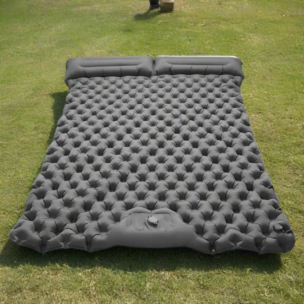 Ultralight Double Self-Inflating Trekking Mattress with Extra Wide Design | Ideal Comfort for Camping and Hiking