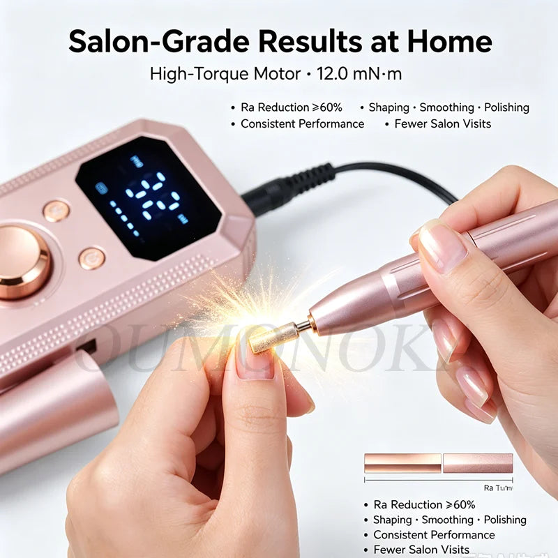 MaxDrive Pro | Smerigliatrice Elettrica per Unghie con Batteria Ricaricabile | Manicure Professionale per Bellezza Femminile 2