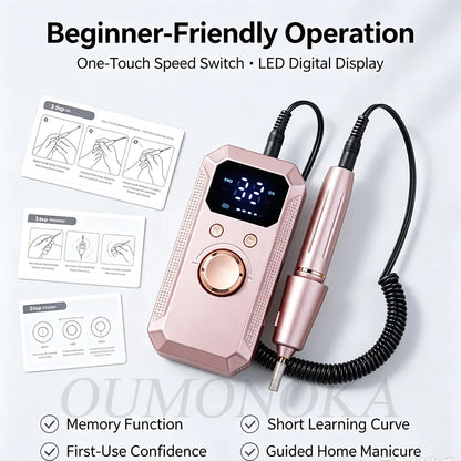 MaxDrive Pro | Smerigliatrice Elettrica per Unghie con Batteria Ricaricabile | Manicure Professionale per Bellezza Femminile 4