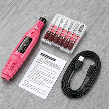 MaxDrive Pro | Smerigliatrice Elettrica per Unghie con Batteria Ricaricabile | Manicure Professionale per Bellezza Femminile 7