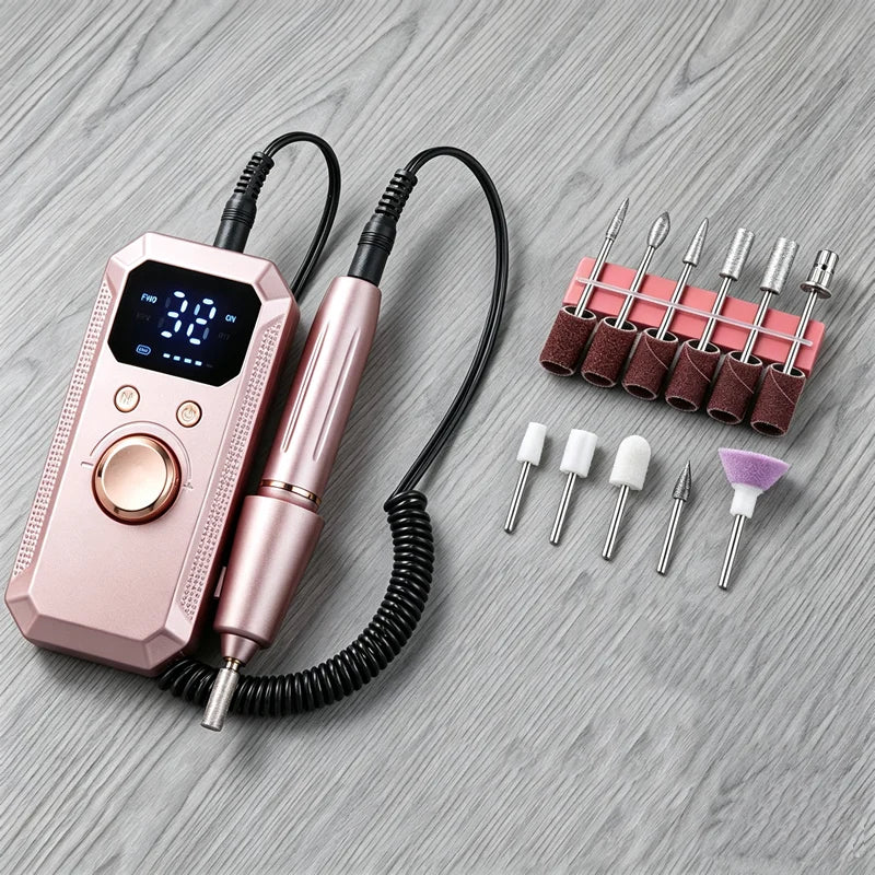MaxDrive Pro | Smerigliatrice Elettrica per Unghie con Batteria Ricaricabile | Manicure Professionale per Bellezza Femminile 8