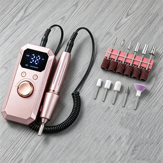 MaxDrive Pro | Smerigliatrice Elettrica per Unghie con Batteria Ricaricabile | Manicure Professionale per Bellezza Femminile 8