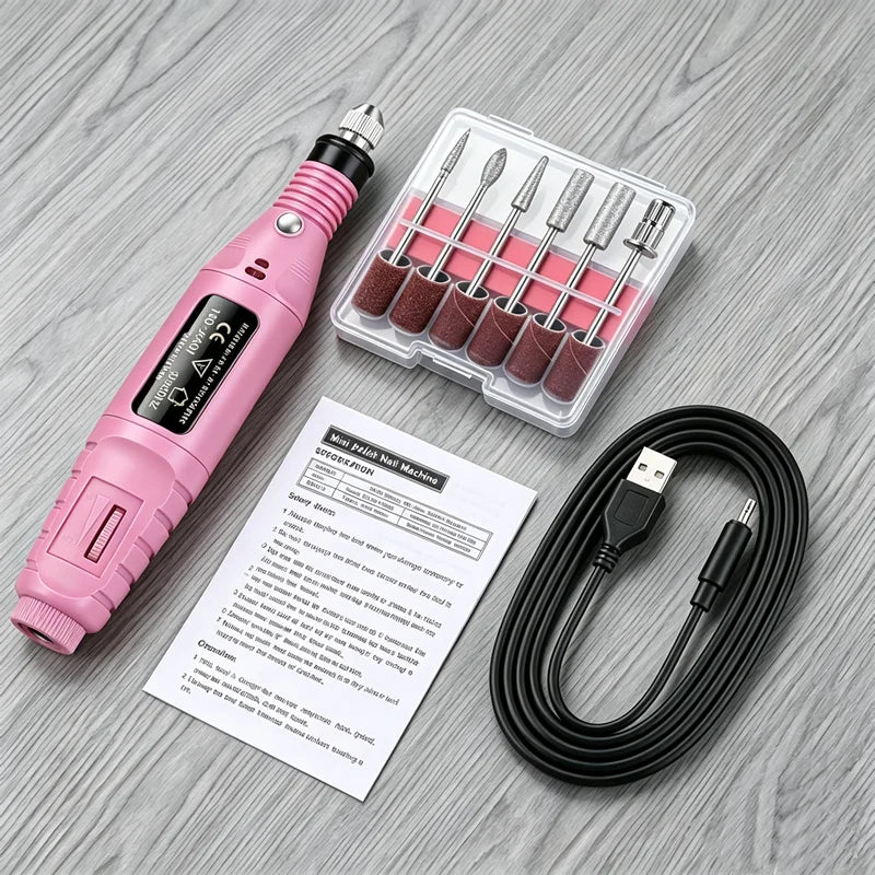 MaxDrive Pro | Smerigliatrice Elettrica per Unghie con Batteria Ricaricabile | Manicure Professionale per Bellezza Femminile 9
