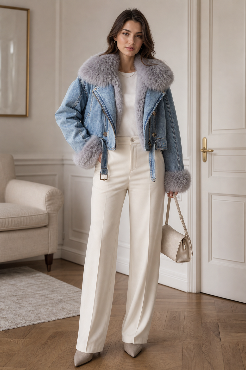 Sophia | Elegante Cappotto Invernale con Collo in Pelliccia Sintetica