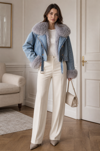Sophia | Elegante Cappotto Invernale con Collo in Pelliccia Sintetica