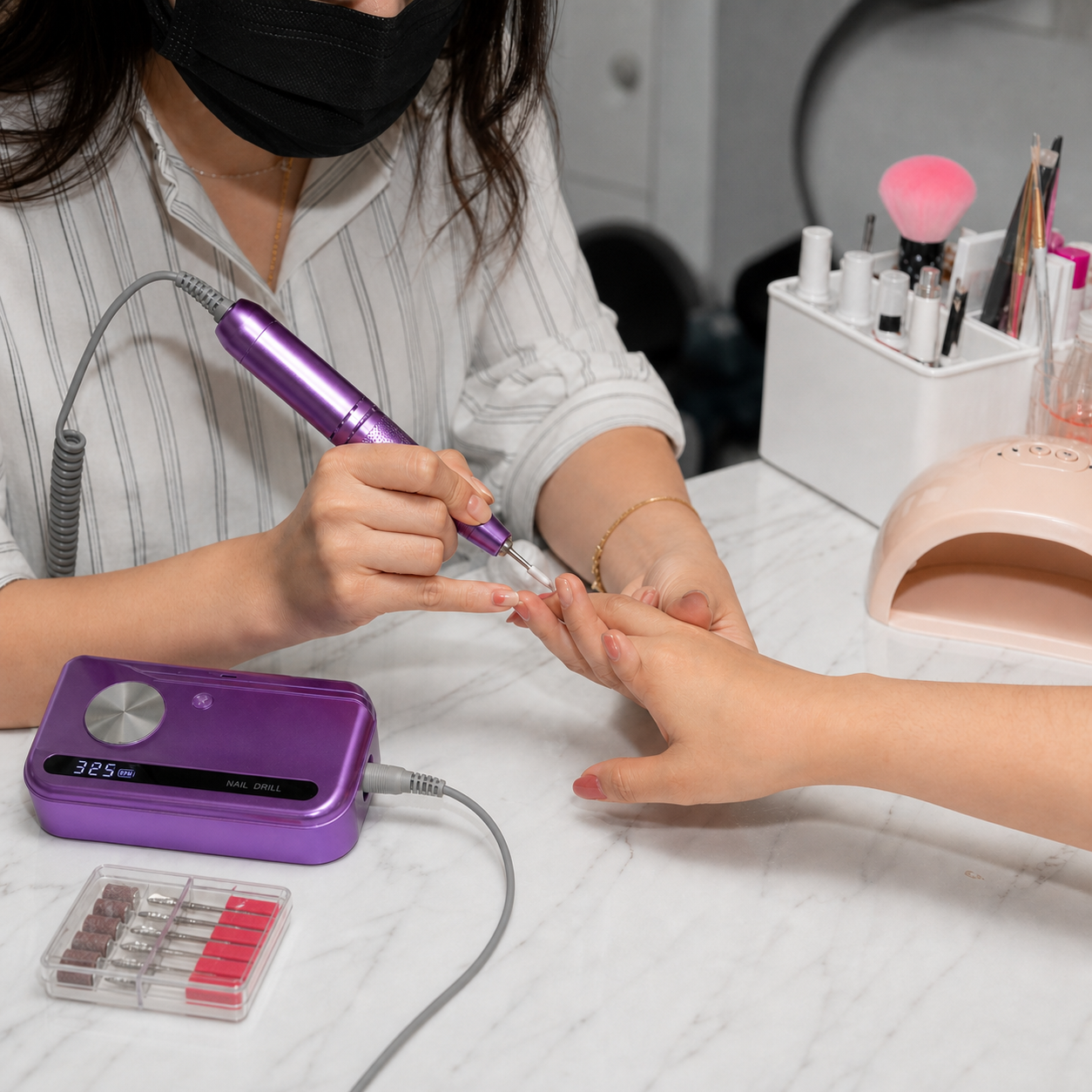 Strumento per Manicure Elettrico | Trapano per Unghie Professionale con 35000 Giri/min | Portatile e Ricaricabile per Manicure Impeccabili