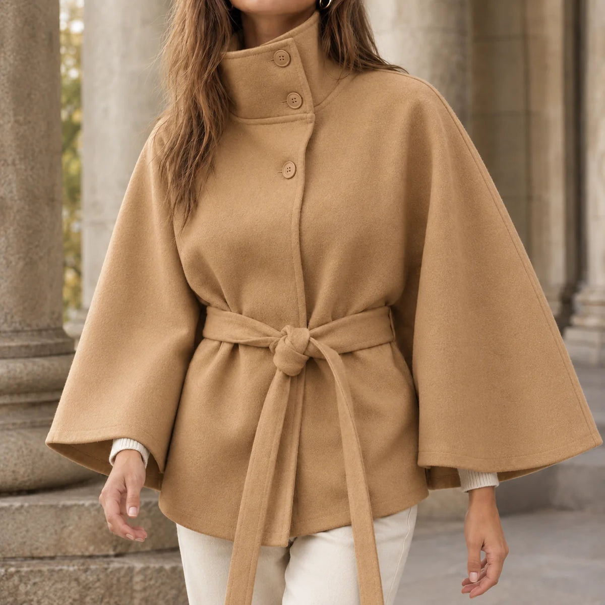 Mia | Elegante Cappa Ampia con Cintura Regolabile 5