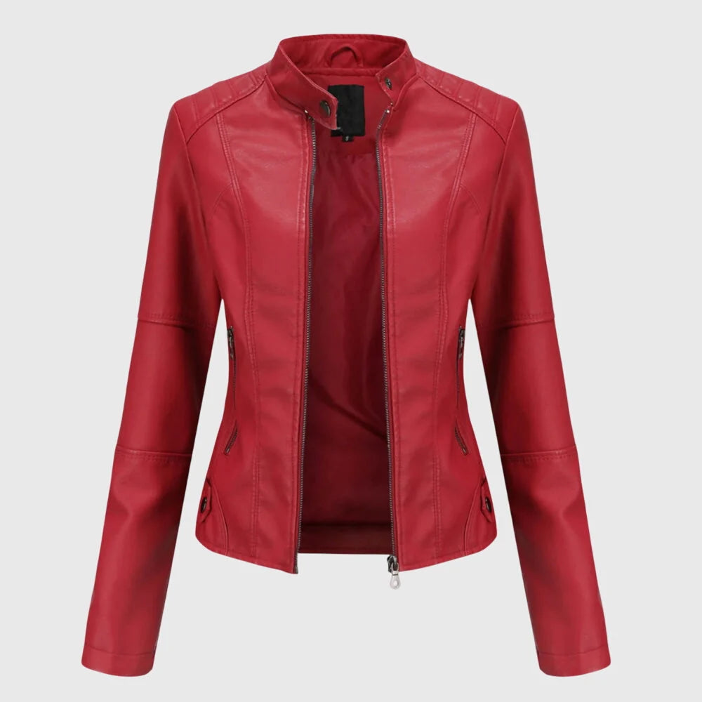 Mia | Elegante Giacca Di Pelle Donna Per Stagione Autunnale 4