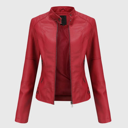 Mia | Elegante Giacca Di Pelle Donna Per Stagione Autunnale 4