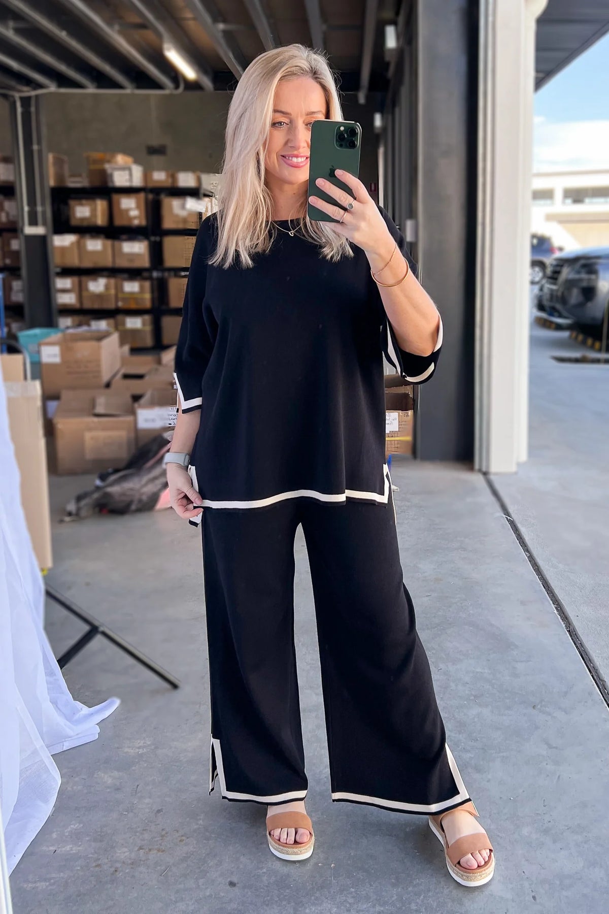 Mia | Elegante Set Tuta Donna in Nero, Comodo e Versatile 6