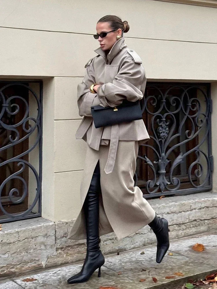 Mia | Elegante Trench Coat Antivento con Lacci 4