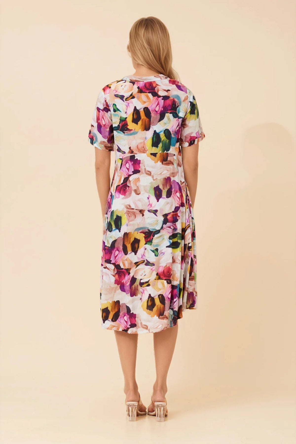 Mia | Elegante Vestito Midi Donna con Stampa Astratta 5
