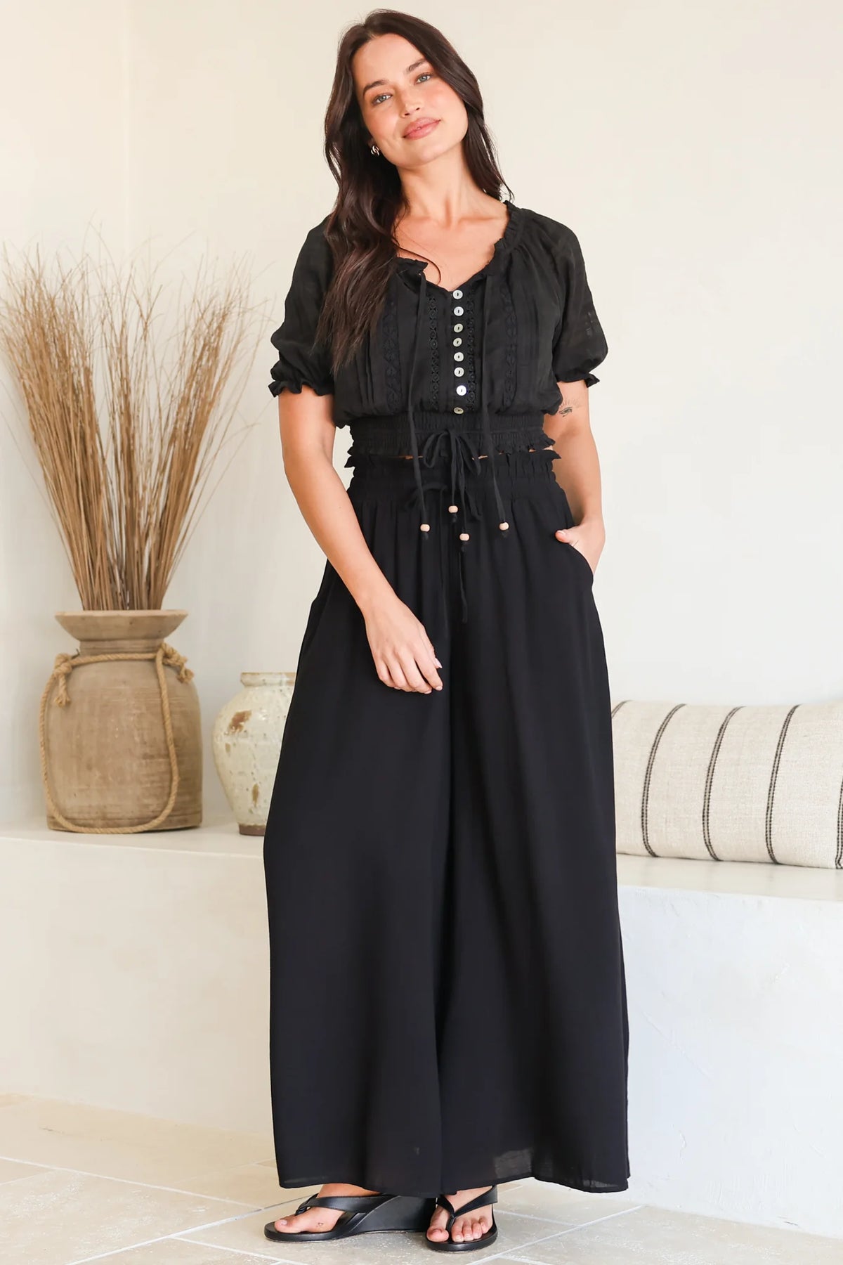 Mia | Eleganti Pantaloni a Vita Alta con Gamba Larga 3