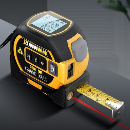 Misuratore Laser 3 in 1 con Metro a Nastro e Linee Incrociate - Strumento Versatile per Misurazioni Accurate 0