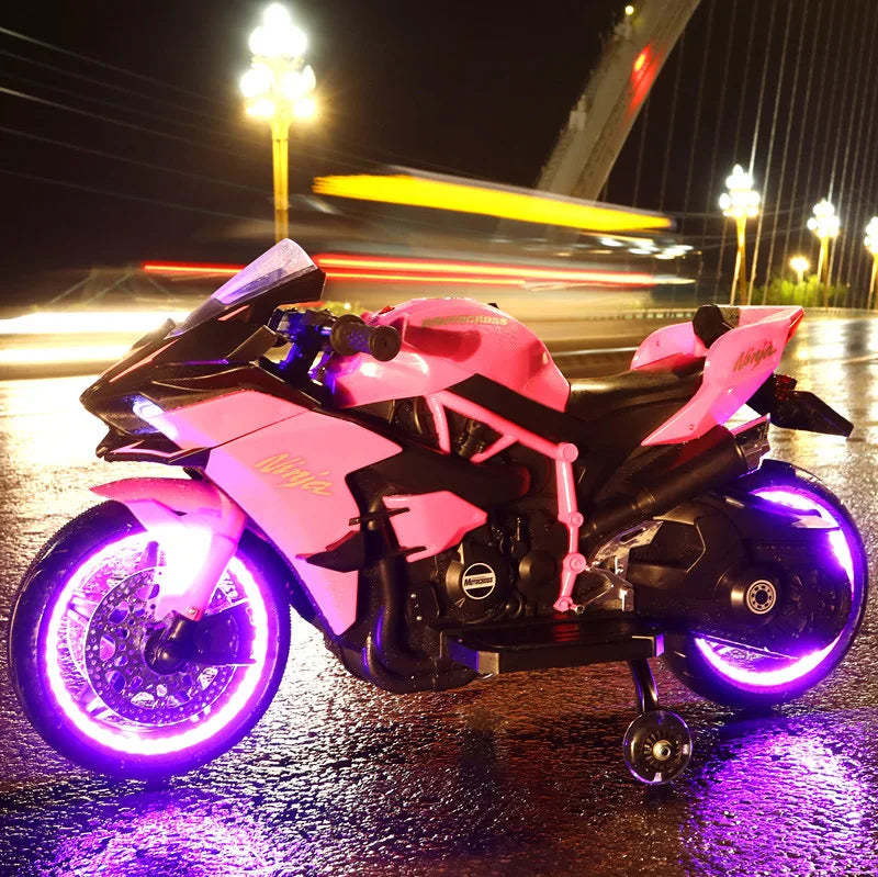 Electric Motorcycle for Kids | Compact and Safe Design with Fast Charging | Fun and Safety for Ages 3-9