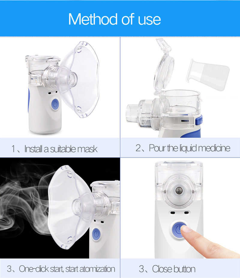 Nebulizzatore Portatile | Nebulizzatore a Rete con Spegnimento Automatico | Compatto e Silenzioso per Adulti e Bambini 1