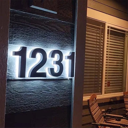 Numeri Civici LED da Esterno Personalizzati con Design Elegante e Illuminazione IP68 per Visibilità Notturna 6