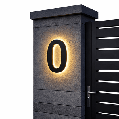 Numeri Civici LED da Esterno Personalizzati con Design Elegante e Illuminazione IP68 per Visibilità Notturna 7