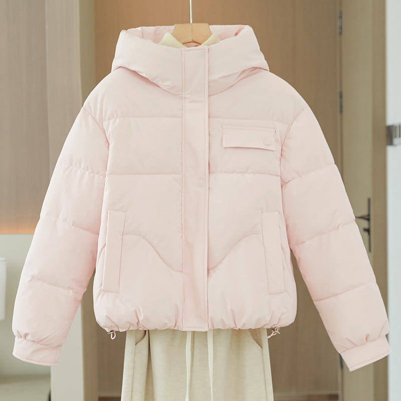 Lisa | Women's quilted winter jacket with hood and zipper - Modern cropped cut