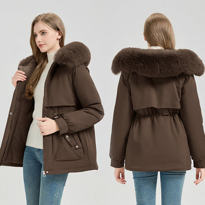Sveva | Women's winter parka with hood and faux-fur trim - Soft, everyday warmth