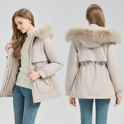 Sveva | Women's winter parka with hood and faux-fur trim - Soft, everyday warmth