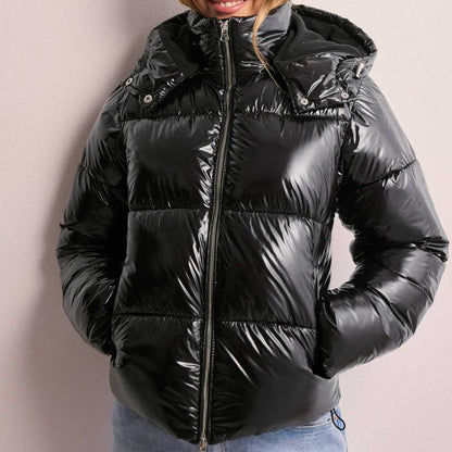 Sara | Padded Women's Jacket with Hood and Glossy Quilting - Lightweight Warmth