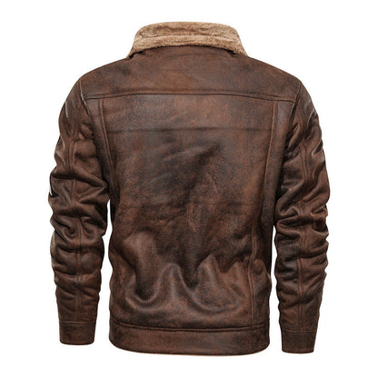 Aldo | Giacca Invernale Uomo Stile Pilota con Interno Teddy e Patch - Carattere Vintage