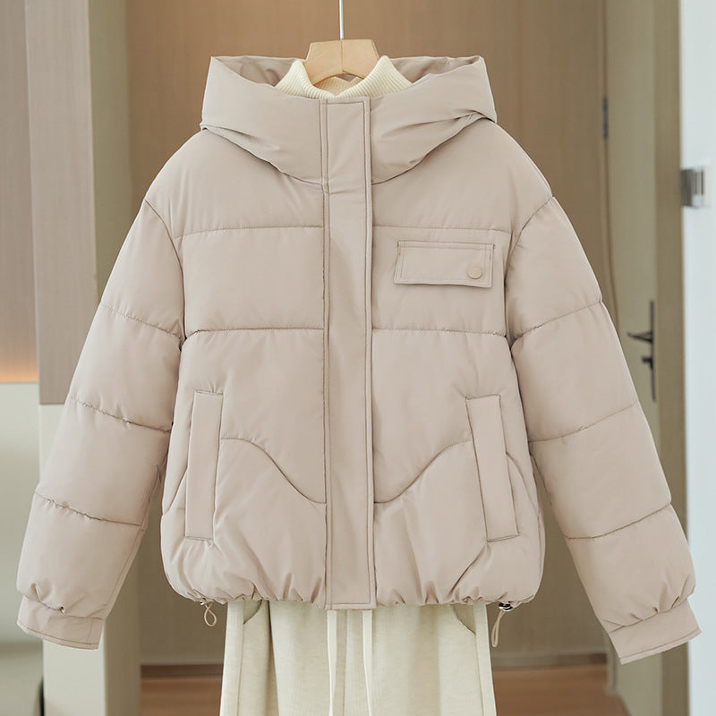 Lisa | Women's quilted winter jacket with hood and zipper - Modern cropped cut