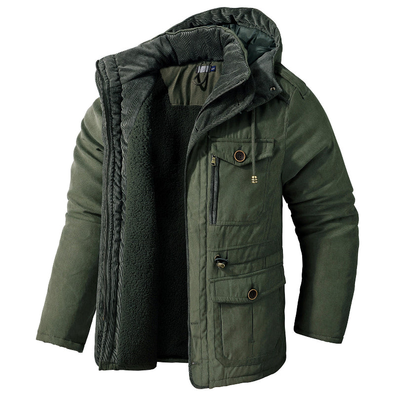 Tommaso | Giacca Invernale Uomo con Cappuccio e Interno Teddy - Calore Pratico