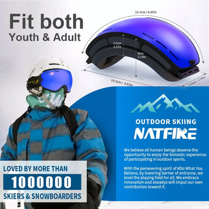 Lunettes de ski | Verres antibuée UV400 au design ergonomique | Visibilité optimale pour les sports d’hiver