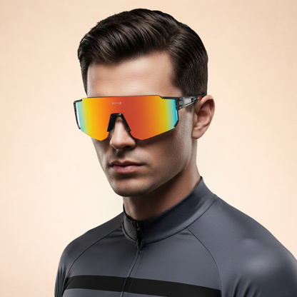 Ergonomic Sports Sunglasses with UV400 Protection | Comfort and Stability for Outdoor Activities